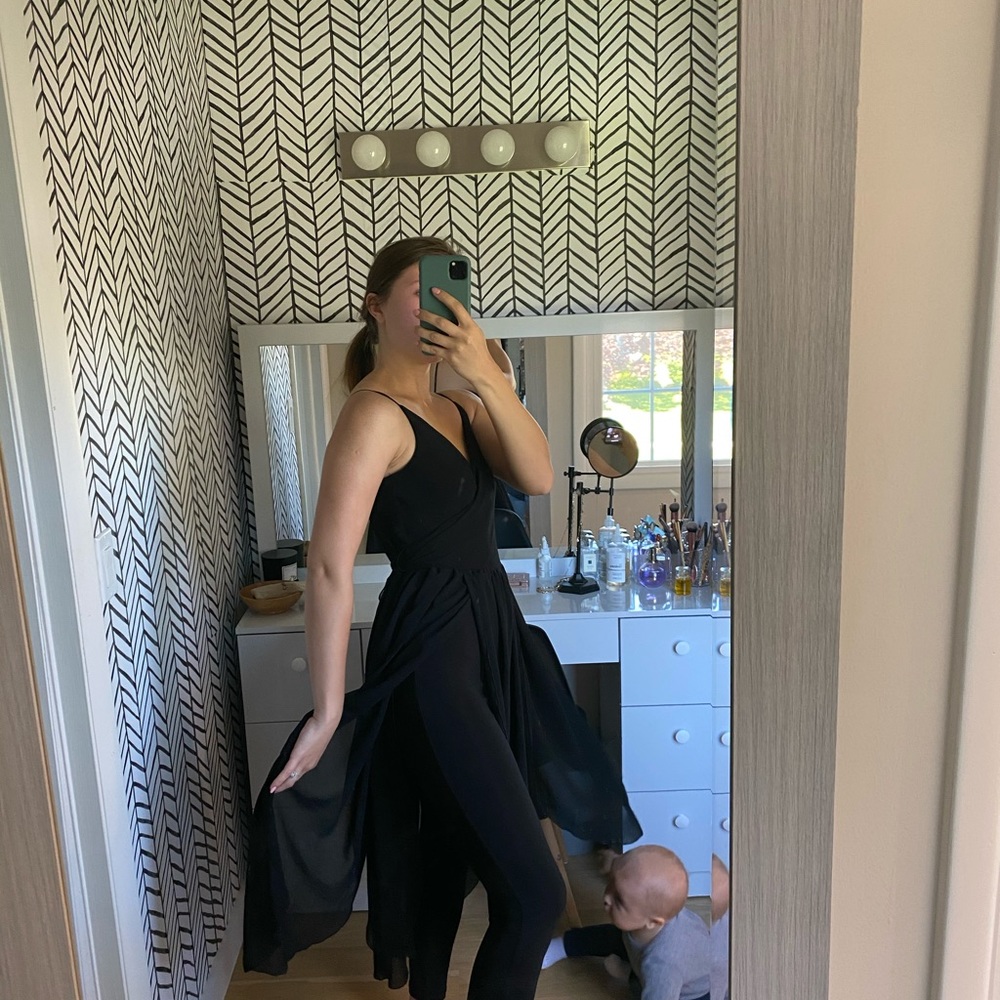 Zara Black Asymmetrical Jumpsuit - Picture 3 of 4